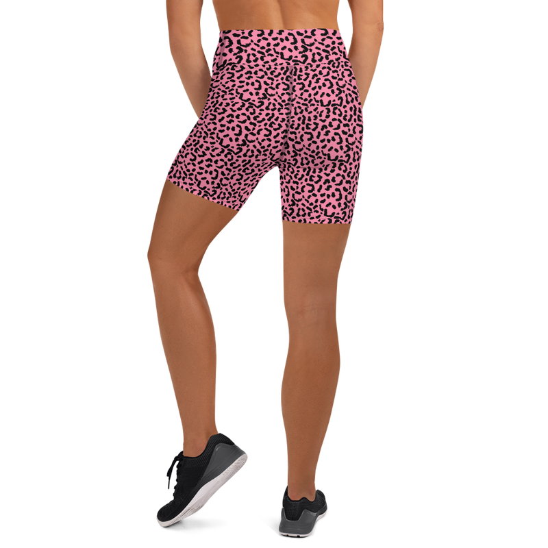 Yoga Shorts Animal Print Pink