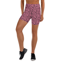 Yoga Shorts Animal Print Pink