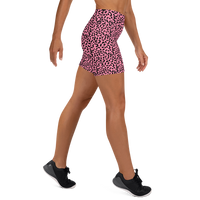 Yoga Shorts Animal Print Pink